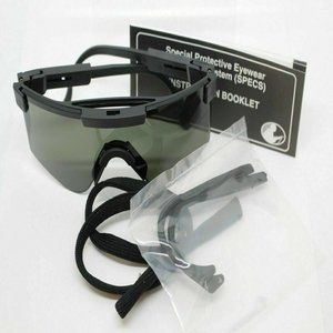 GENUINE US MILITARY BALLISTIC SAFETY GLASSES*SUPERIOR QUALITY* CLEAR COLOR NIB